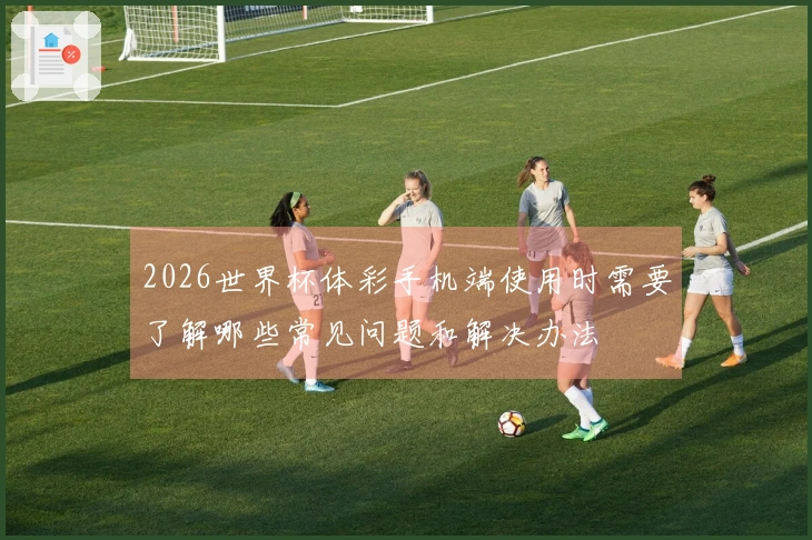 2026世界杯体彩手机端使用时需要了解哪些常见问题和解决办法
