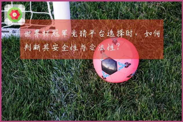 世界杯冠军竞猜平台选择时，如何判断其安全性与合法性？